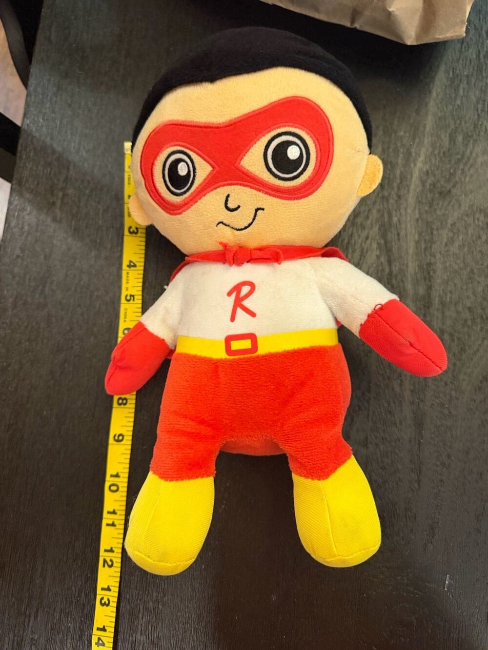 8 inch Ryan’s World RYAN Plush Red Titan Super Hero Plush Toy. NWT 12”